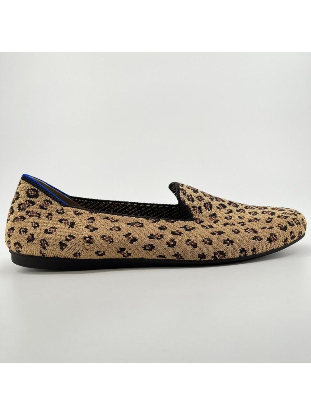 Rothy's The Loafer Leopard Women Size 8.5 Beige Black Casual Walking Flats Shoes
